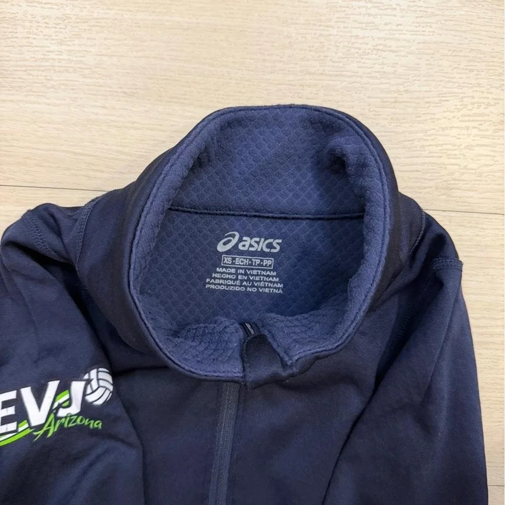 ASICS Thermopolis Half Zip Navy Blue Jacket Womens Size XS Soccer